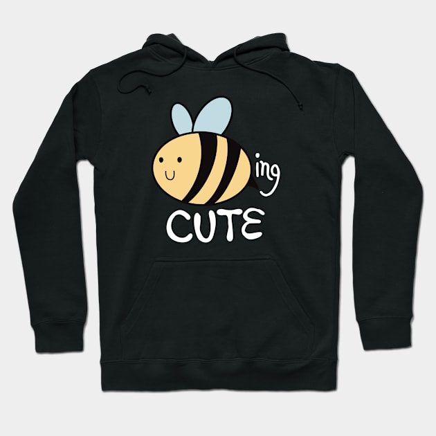 Beeing Cute Adorable Bee Cartoon A-2 Hoodie by itsMePopoi